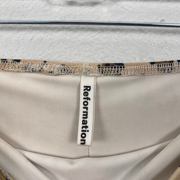 Reformation High Rise Leopard Print Bikini Bottom - Picture 6 of 8